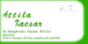 attila kacsar business card